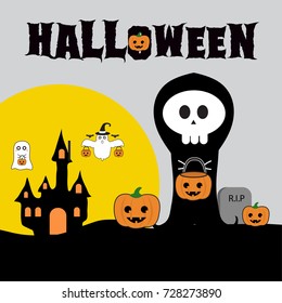 Treat or trick. Halloween Castle. Halloween