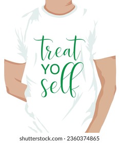 Treat Yo Self Halloween T-shirt and new simple Text Halloween T-shirt design