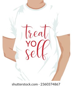 Treat Yo Self Halloween T-shirt and new simple Text Halloween T-shirt design