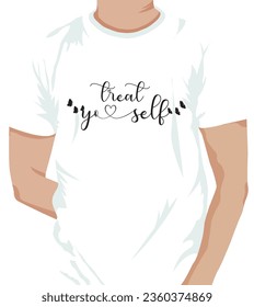 Treat Yo Self Halloween T-shirt and new simple Text Halloween T-shirt design