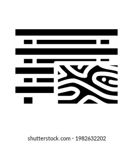 treated wood building material glyph icon vector. treated wood building material sign. isolated contour symbol black illustration