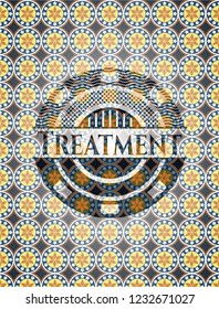 Treatment arabesque emblem background. arabic decoration.