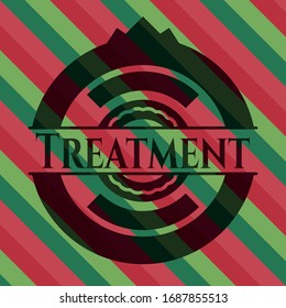 Fondo del emblema de Navidad de tratamiento. Ilustración vectorial. Detallado.