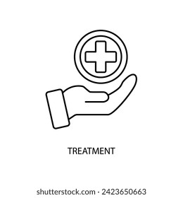 treatment concept line icon. Simple element illustration. treatment concept outline symbol design.