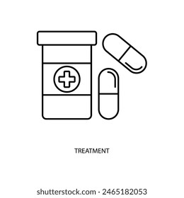 treatment concept line icon. Simple element illustration. treatment concept outline symbol design.