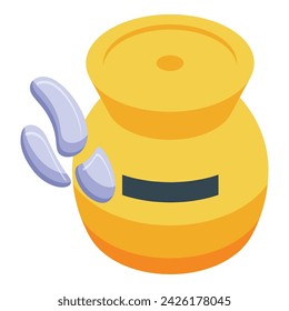 Treatment cream icon isometric vector. Collagen product. Cosmetic drop