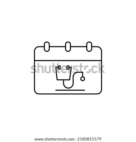 treatment date icon suitable for application, web, or other