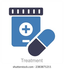 Treatment and dose icon concept
