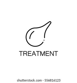 Treatment flat icon. Single high quality outline symbol of baby stuff for web design or mobile app. Thin line signs of treatment for design logo, visit card, etc. Outline pictogram of treatment