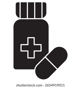treatment icon, Effective Treatments for a Healthier Tomorrow, Personalized Care Plans That Promote Healing, vector