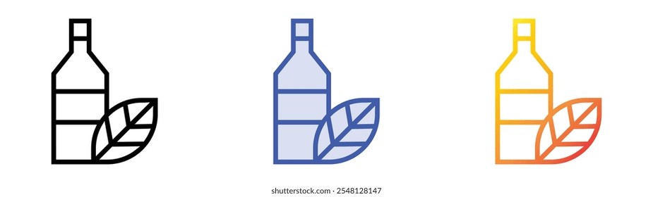 treatment icon. Linear, Blue Fill and Gradient Style Design Isolated On White Background