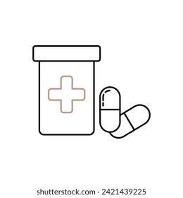 plantilla de diseño de vectores de iconos de tratamiento. Stroke editable.