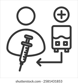 Treatment Icon Vector Illustration Outline