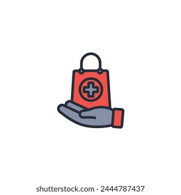 treatment icon. vector.Editable stroke.linear style sign for use web design,logo.Symbol illustration.