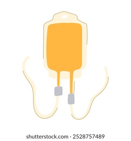 treatment iv drip bag cartoon. intravenous fluid, nutrients medication, healthcare needle treatment iv drip bag sign. isolated symbol vector illustration