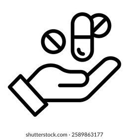 Treatment Line Icon Design For Personal And Commercial Use