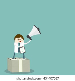 Treatment and payment, vector ,Problem Collecting Money From Patients