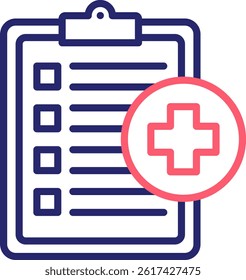 Treatment Plan Icon Color Vector Illustration