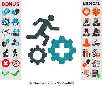 Treatment Process vector icon. Style is bicolor flat symbol, soft blue colors, rounded angles, white background.