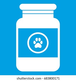 Treatment solution for animals icon white