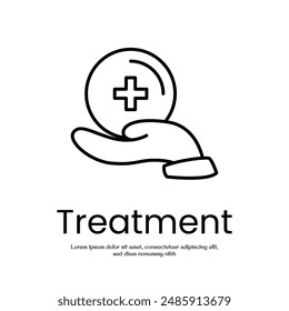 treatment thin outline icon vector design good for web or mobile app