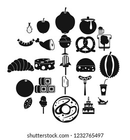 Treats icons set. Simple set of 25 treats vector icons for web isolated on white background