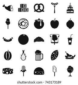 Treats icons set. Simple set of 25 treats vector icons for web isolated on white background