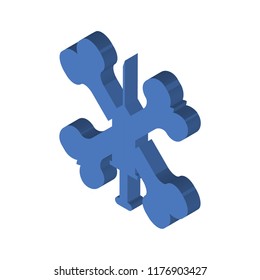 Treats isometric left top view 3D icon