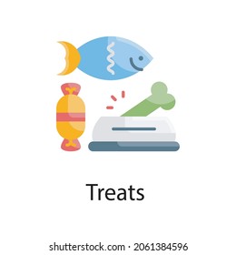 Treats Vector Flat Icon Design illustration. Veterinary Symbol on White background EPS 10 File