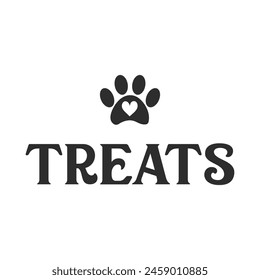 Treats vector quote. Dog treat isolated on white background. Pets food symbol. Bone shaped treats for dogs. Vector illustration.