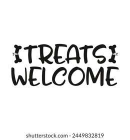 Treats welcome funny dog vector  svg
