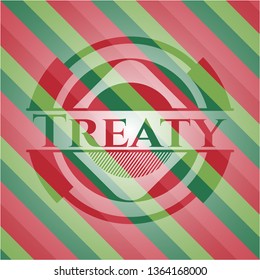 Treaty christmas style badge..