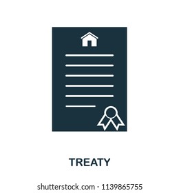 Treaty creative icon. Simple element illustration. Treaty concept symbol design from real estate collection. Can be used for web, mobile and print. web design, apps, software, print