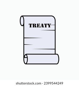 Treaty Icon. Agreement, Contract Symbol.