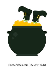 treaure cauldron with elf legs icon
