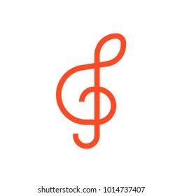 Trebel Clef Filled Outline Icon