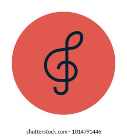 Trebel Clef Flat Icon