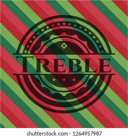 Treble christmas emblem.
