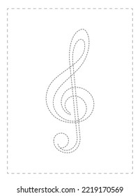 treble clef  continue the pattern with pen 