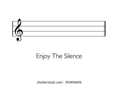 Treble clef, Enjoy the Silence, vector