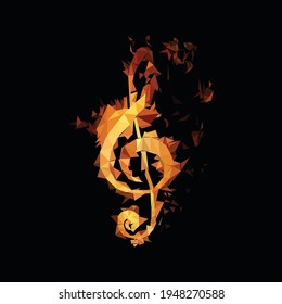 fuego de arca de trébol de bajo perfil estilizado