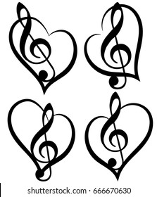 Treble Clef In Heart