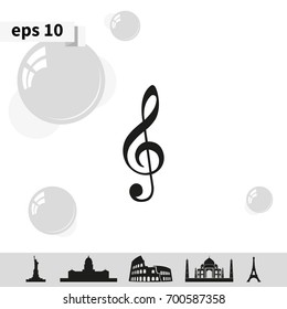 Treble clef icon.