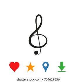 Treble Clef Icon Stock Vector (Royalty Free) 704619856 | Shutterstock