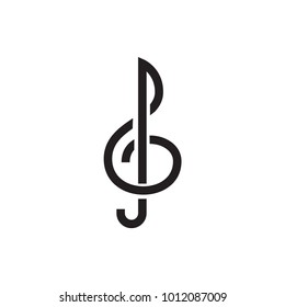 treble clef icon illustration isolated vector sign symbol