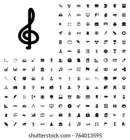 Treble clef icon illustration isolated vector sign symbol. education icons set for web and mobile.