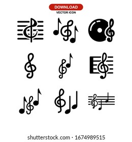 Vector Set Logo Music Stock Vector (Royalty Free) 1201655554