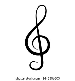 Treble clef icon. Musical Note.