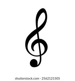 treble clef icon. Musical note icon	