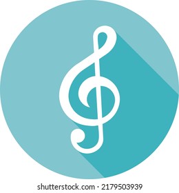 A treble clef icon suitable for music events such as concerts and concerts